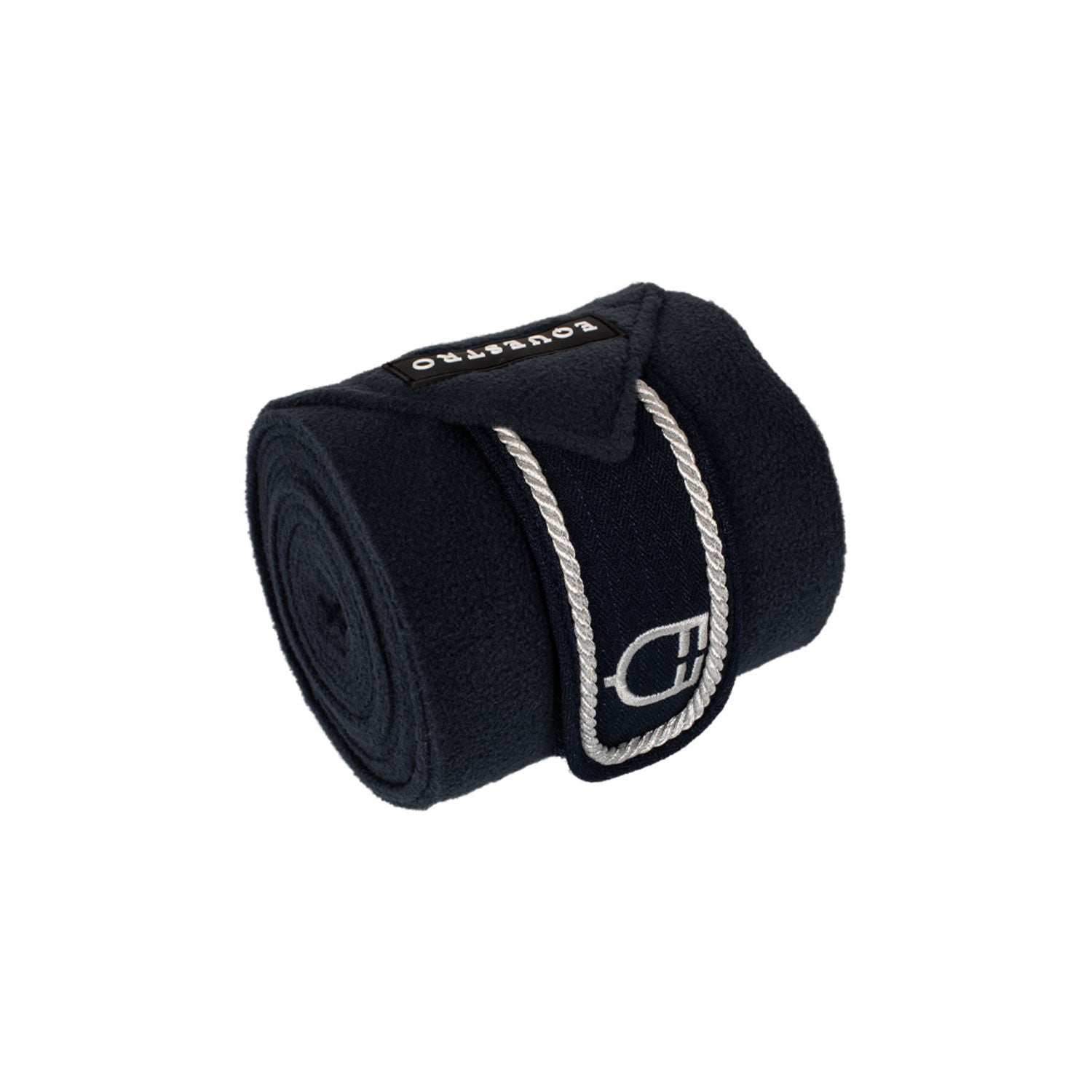 Fleece pony bandages with embroidered logo