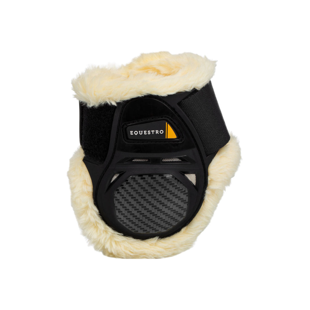 Spider Man fetlock boots with synthetic sheepskin color natural