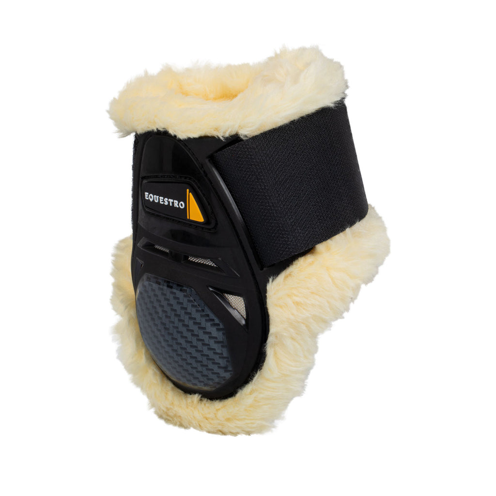 Spider Man fetlock boots with synthetic sheepskin color natural