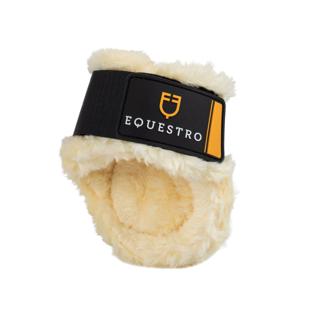 Spider Man fetlock boots with synthetic sheepskin color natural