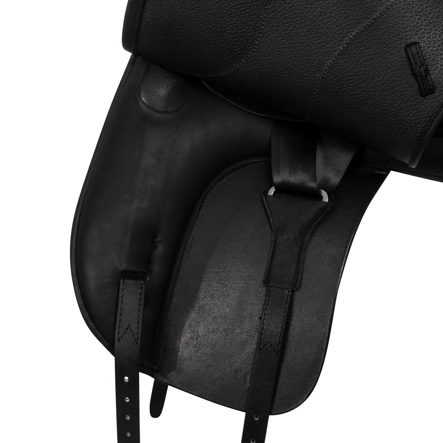 Doubled leather dressage saddle