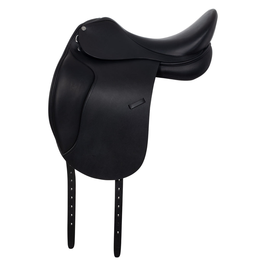 Dressage saddle with removable blocks