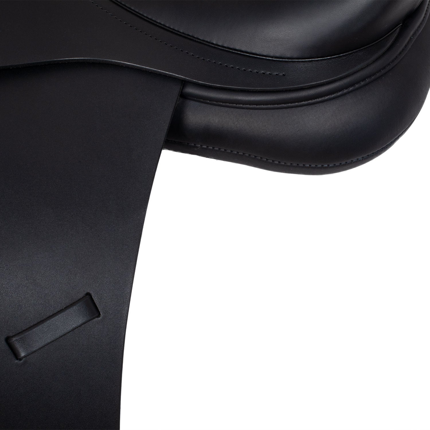 Dressage saddle with removable blocks
