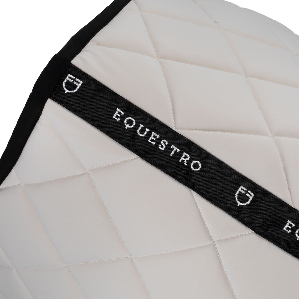 Jumping saddle pad with embroidered logo black line edition