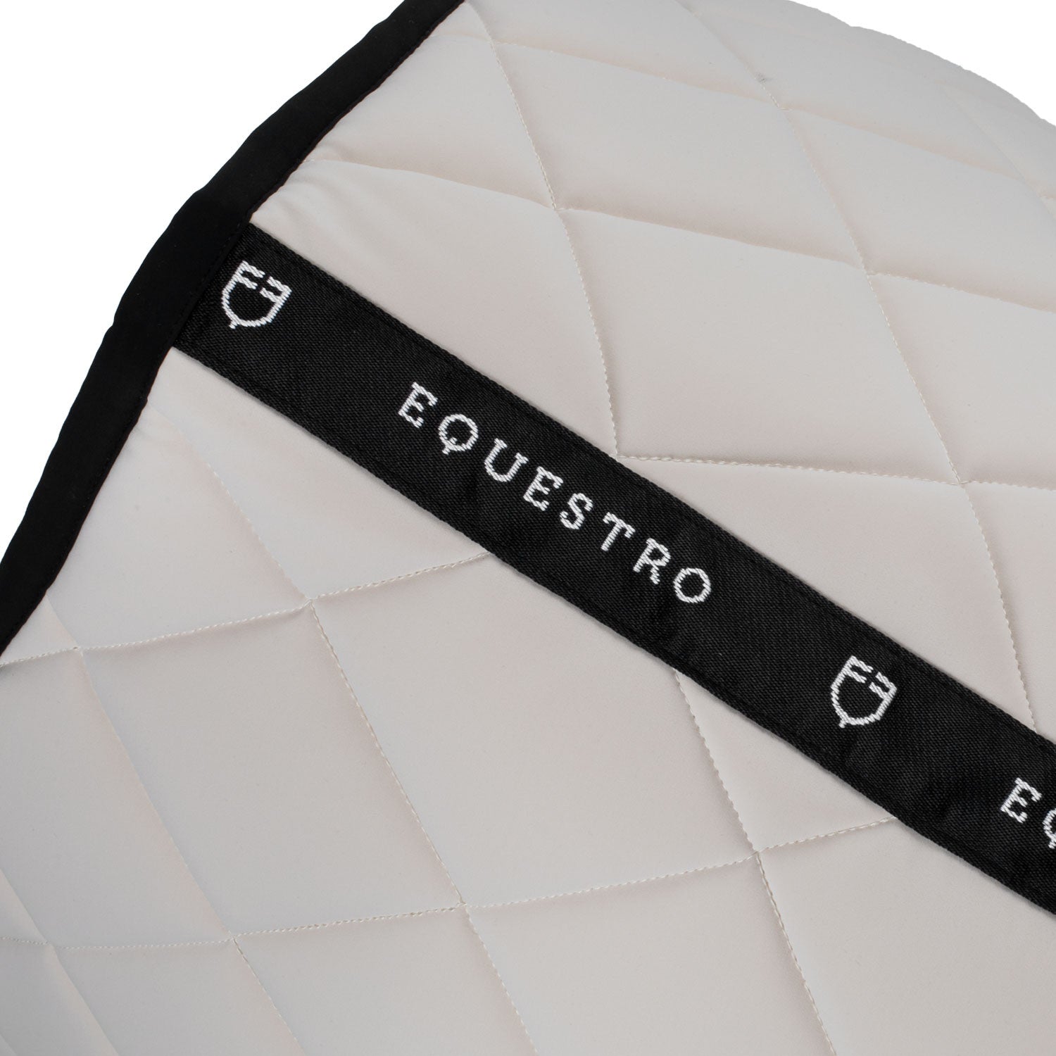 Jumping saddle pad with embroidered logo black line edition