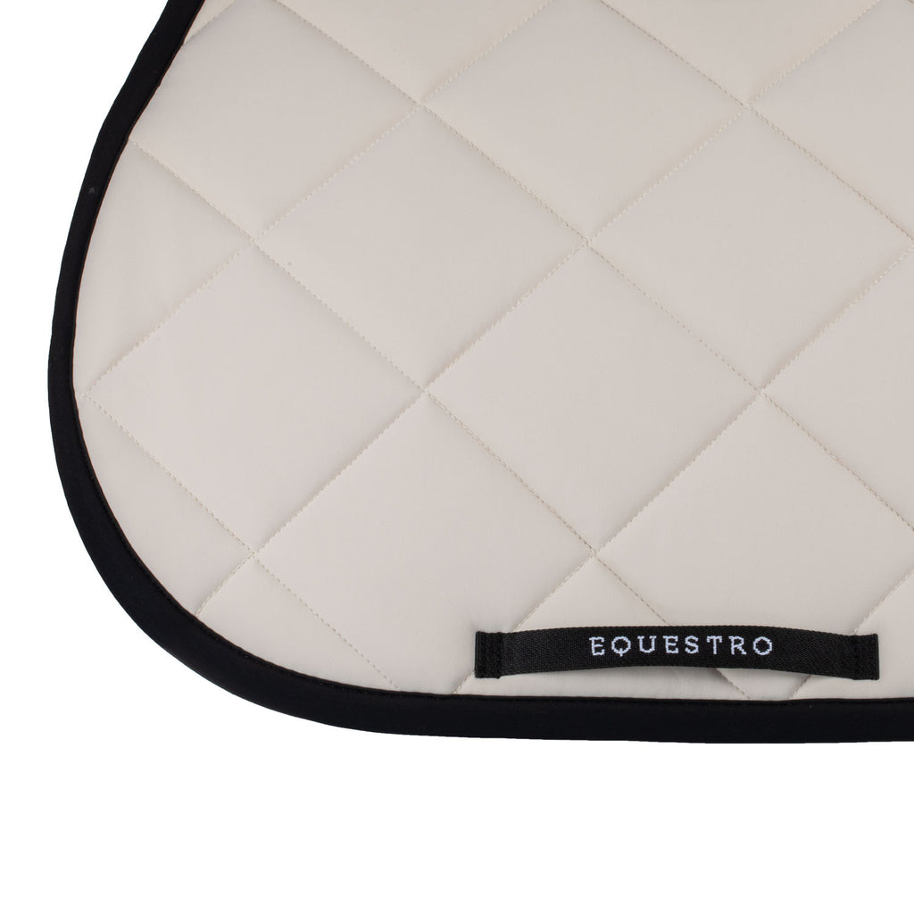 Jumping saddle pad with embroidered logo black line edition