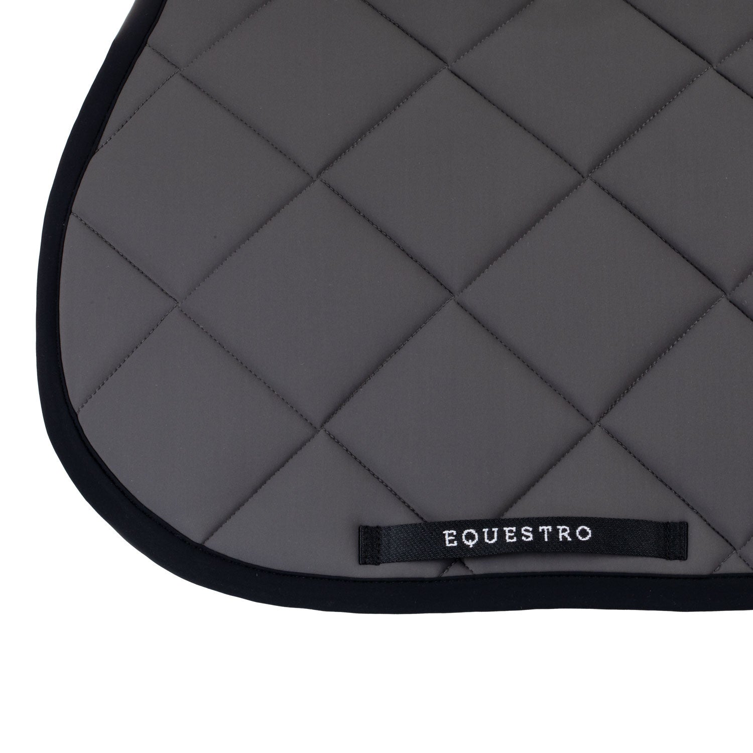 Jumping saddle pad with embroidered logo black line edition