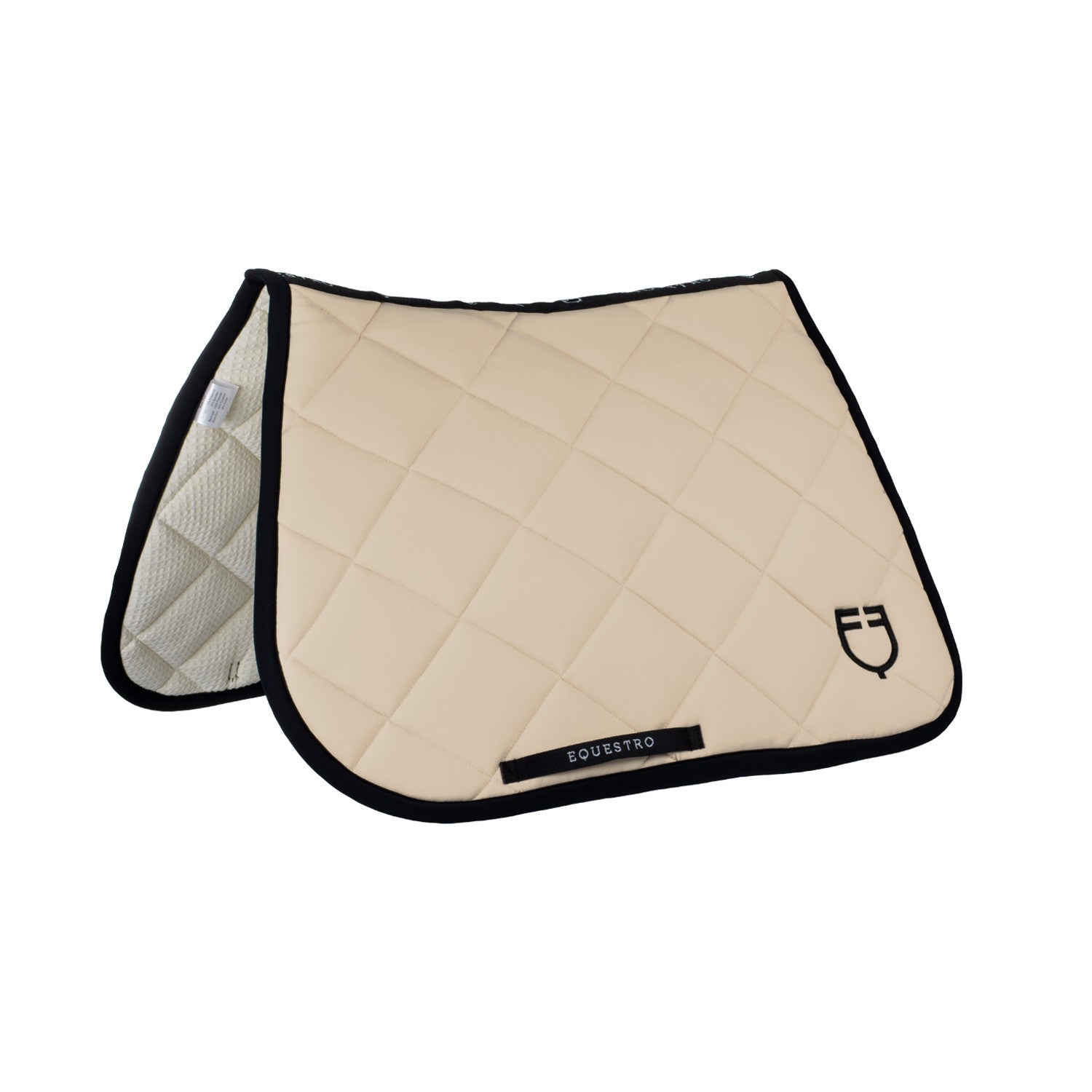 Equestro Jumping saddle pad with embroidered logo black line edition