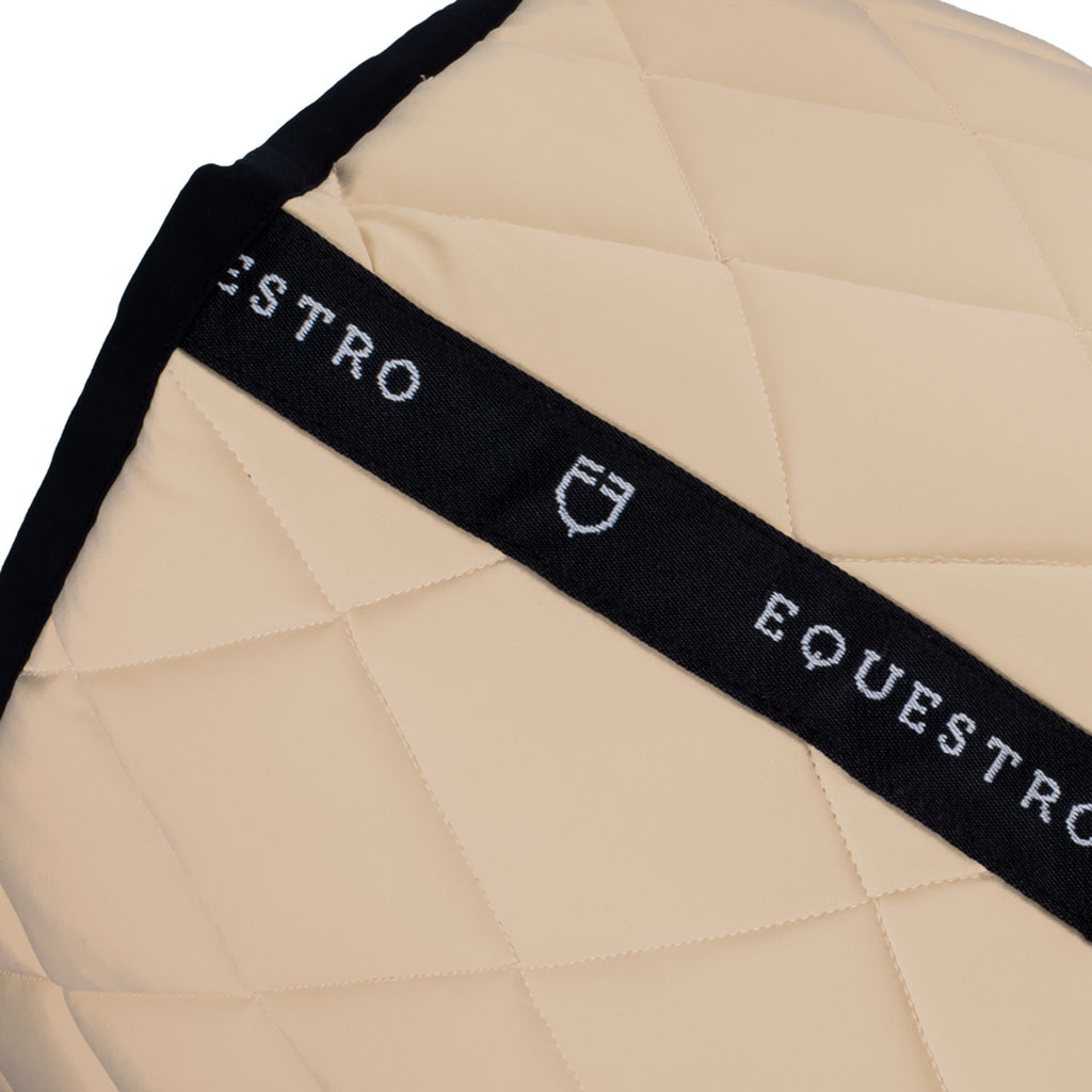 Jumping saddle pad with embroidered logo black line edition