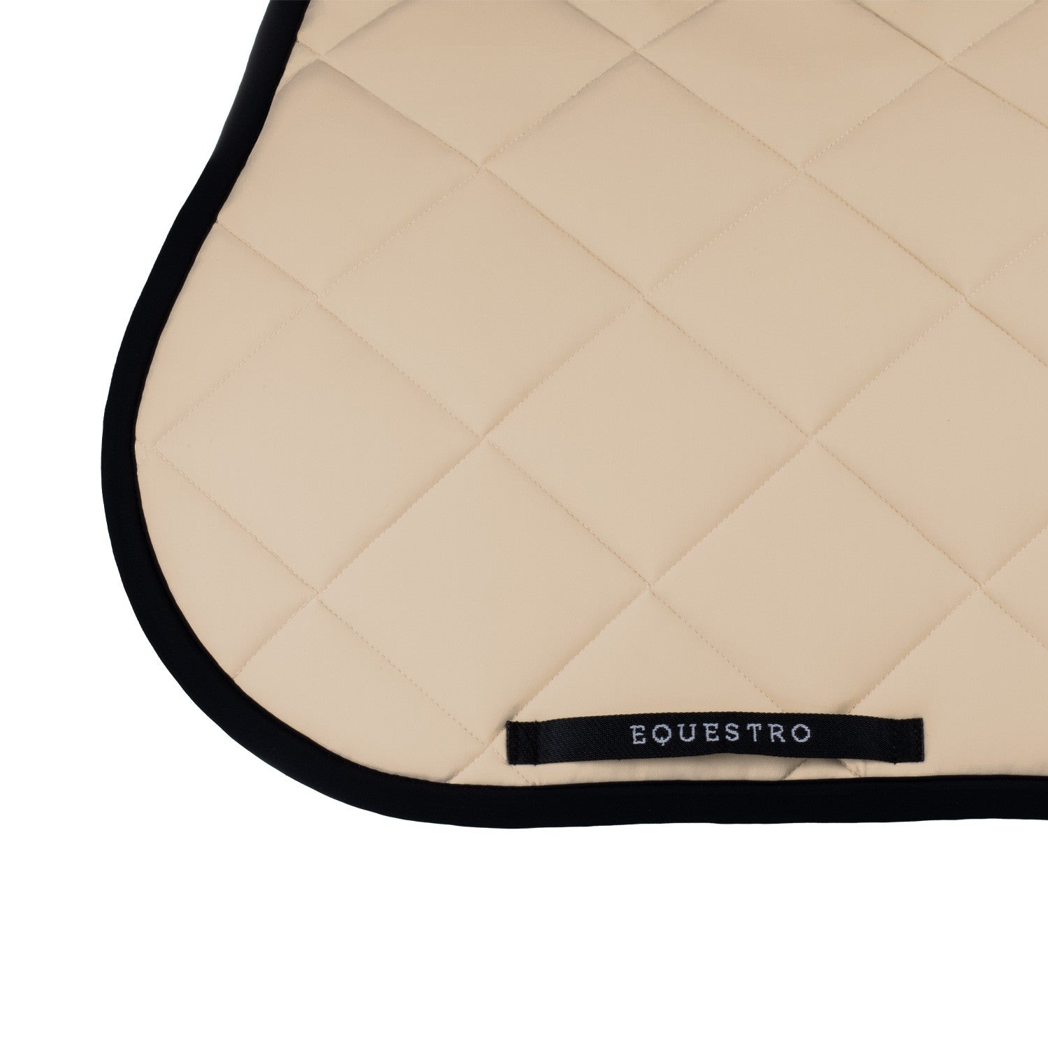 Jumping saddle pad with embroidered logo black line edition