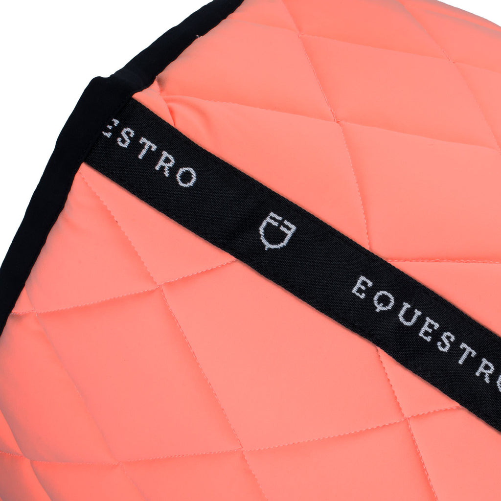 Jumping saddle pad with embroidered logo black line edition