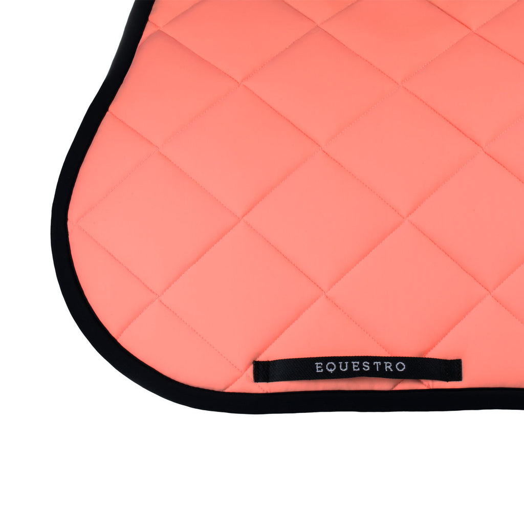 Jumping saddle pad with embroidered logo black line edition