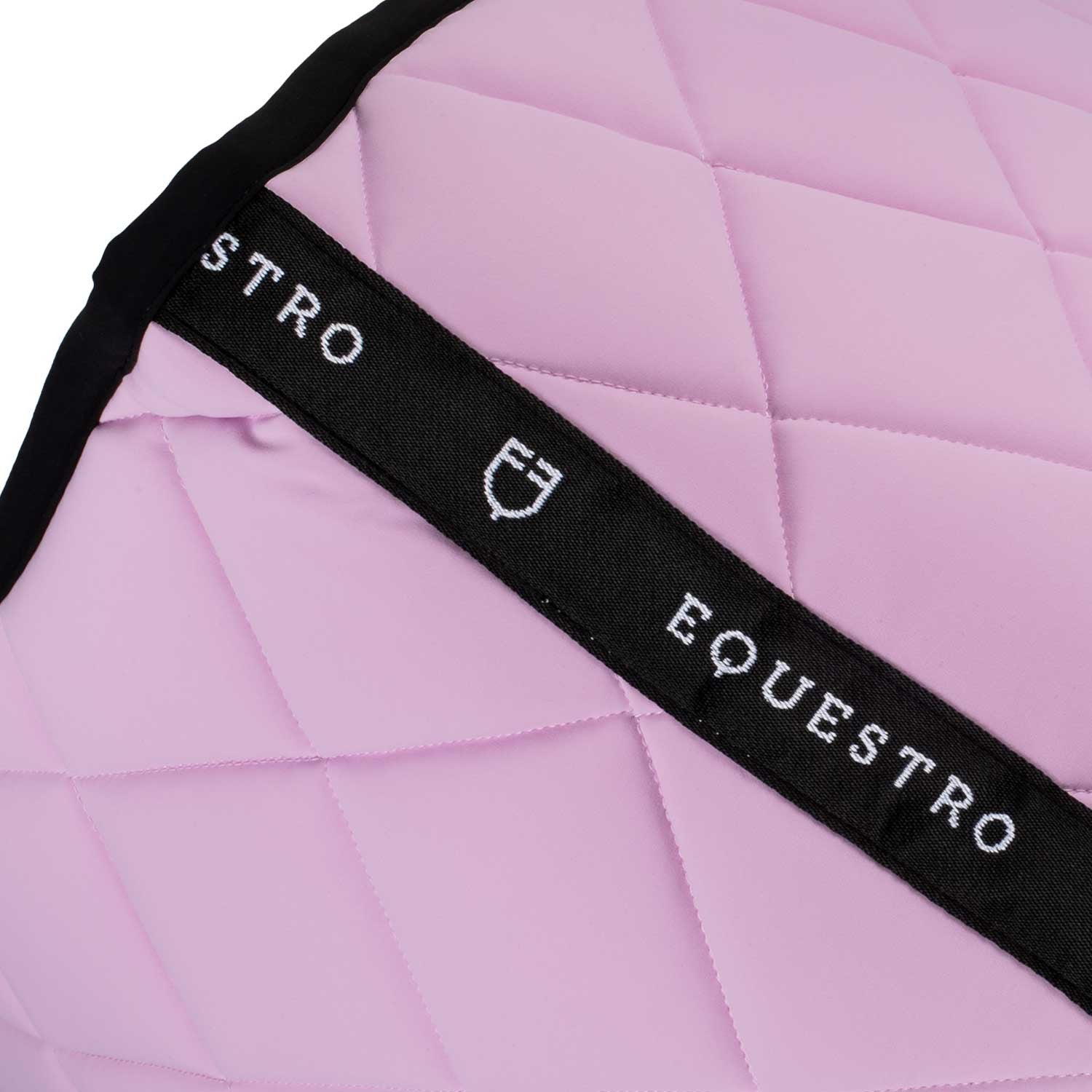 Jumping saddle pad with embroidered logo black line edition