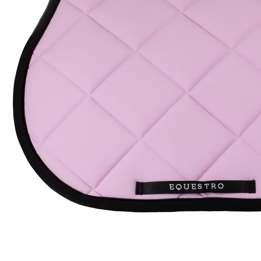 Jumping saddle pad with embroidered logo black line edition