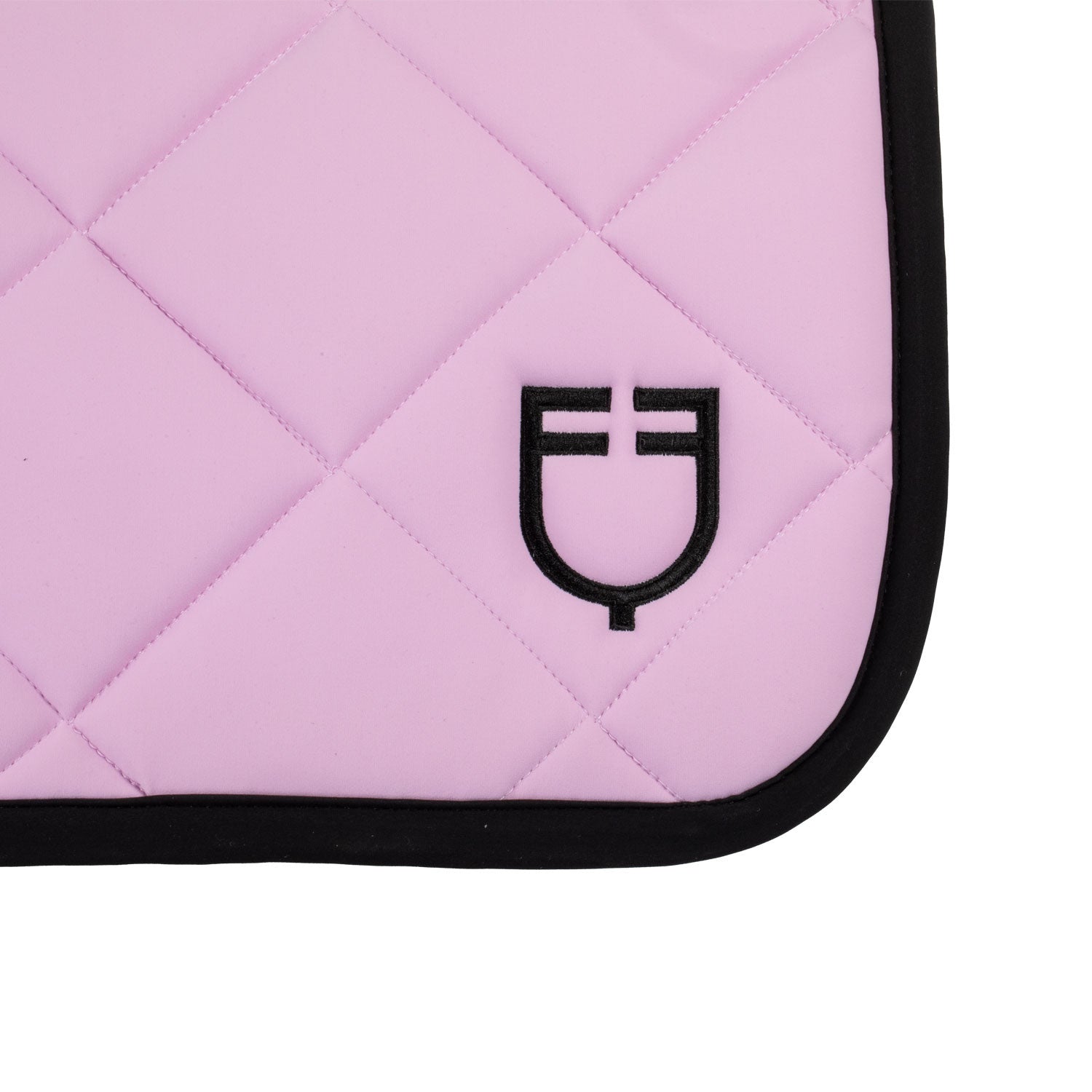 Jumping saddle pad with embroidered logo black line edition