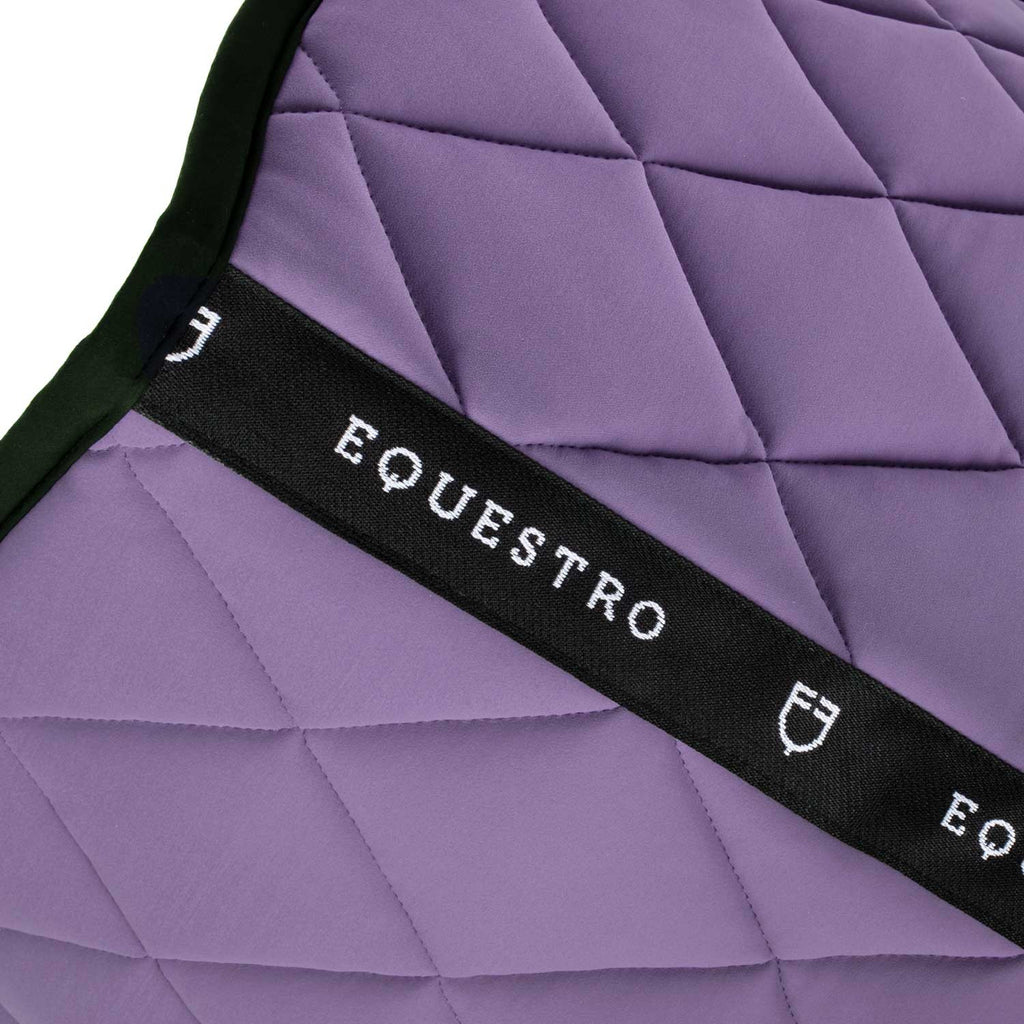 Jumping saddle pad with embroidered logo black line edition