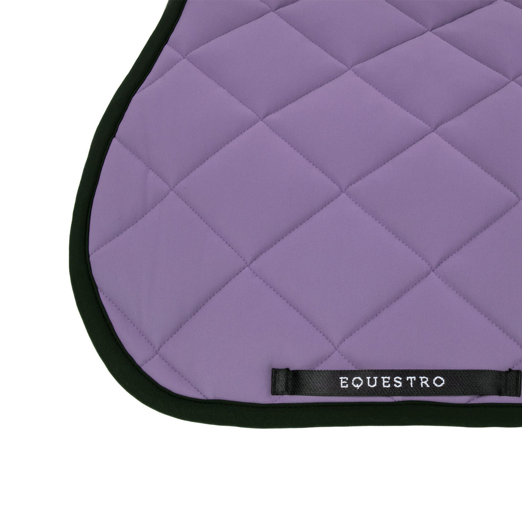 Jumping saddle pad with embroidered logo black line edition