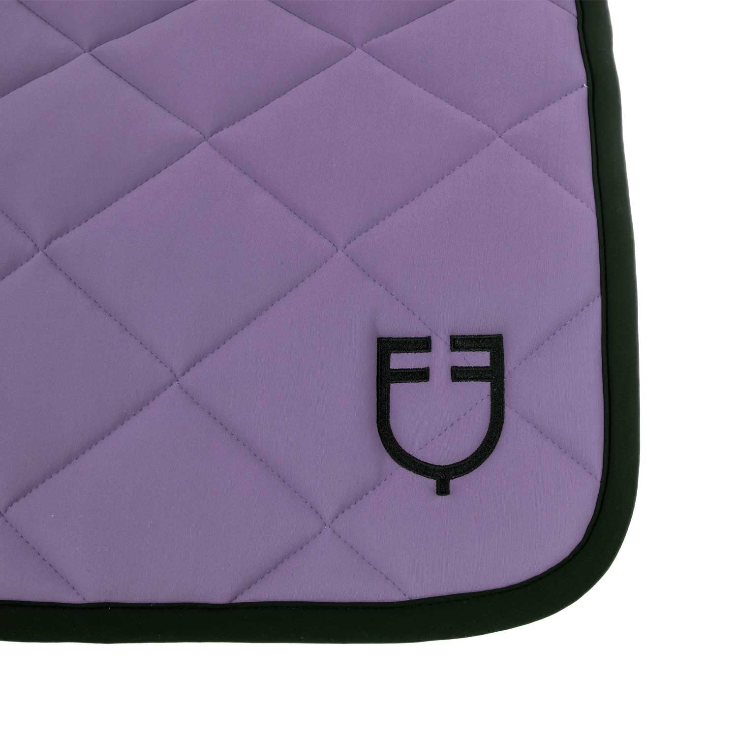 Jumping saddle pad with embroidered logo black line edition