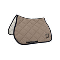 Jumping saddle pad with embroidered logo black line edition