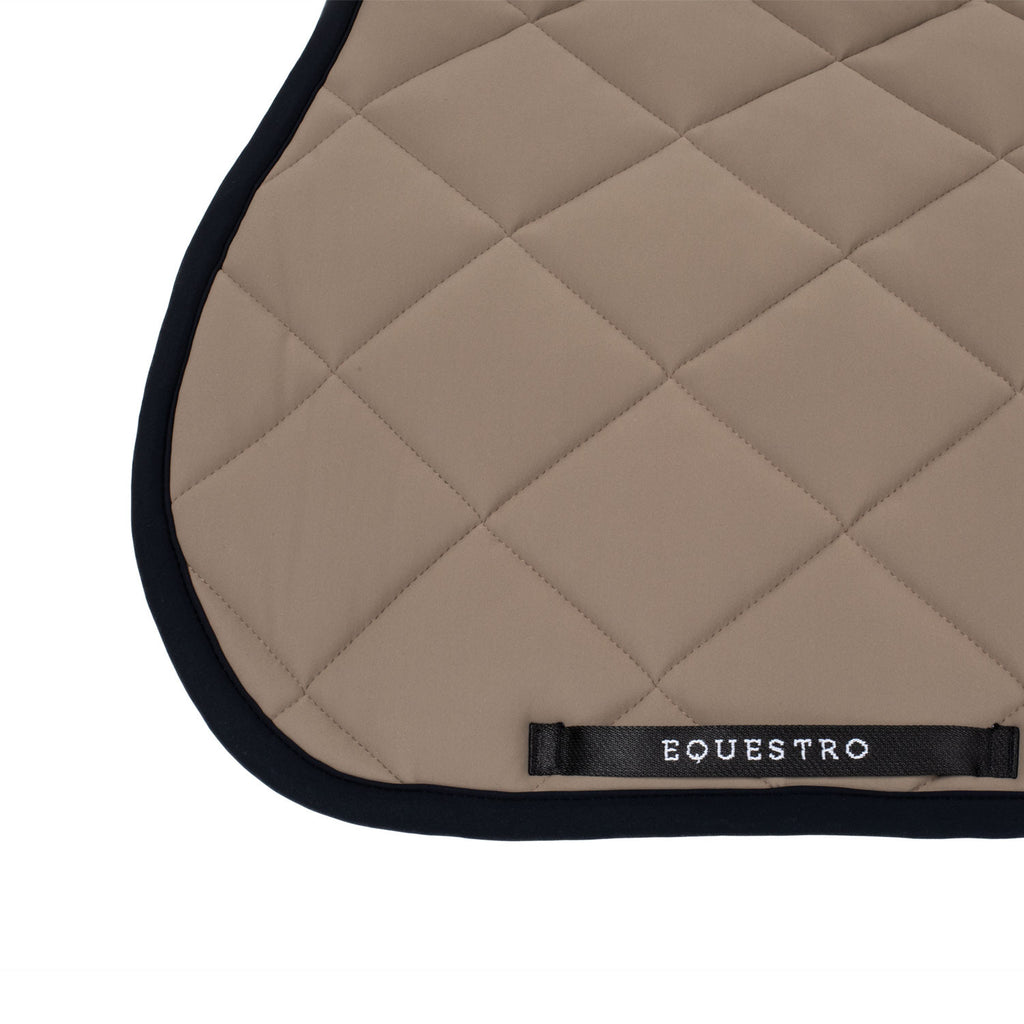 Jumping saddle pad with embroidered logo black line edition