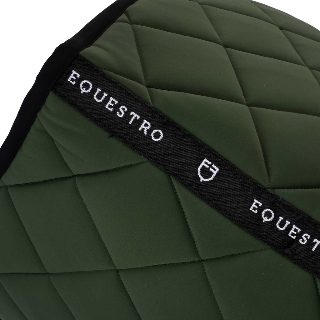 Jumping saddle pad with embroidered logo black line edition
