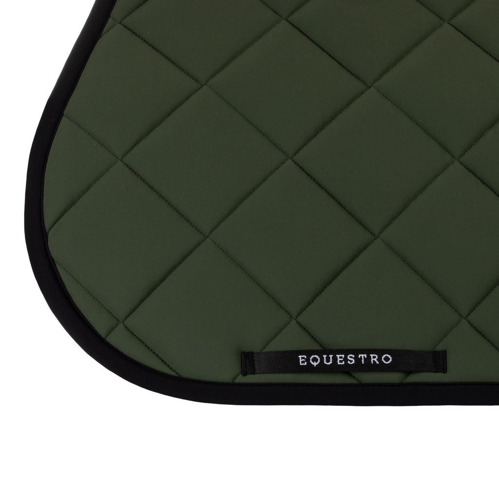 Jumping saddle pad with embroidered logo black line edition