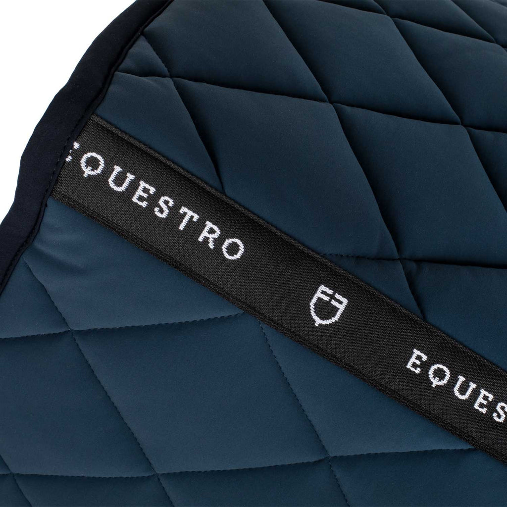 Jumping saddle pad with embroidered logo black line edition