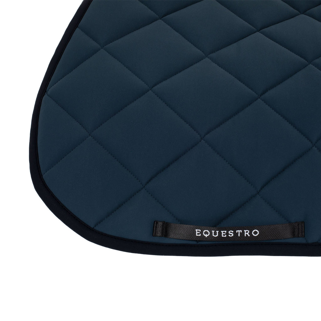 Jumping saddle pad with embroidered logo black line edition