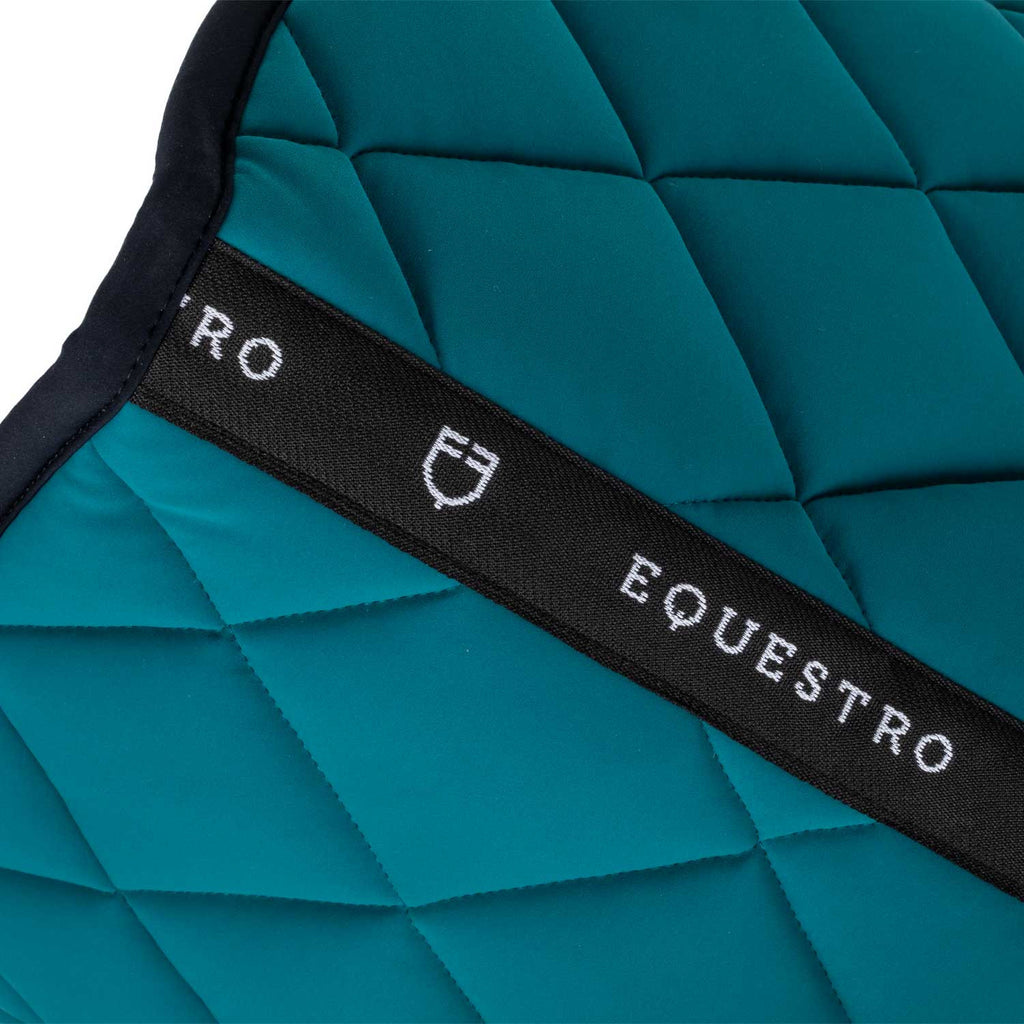 Jumping saddle pad with embroidered logo black line edition