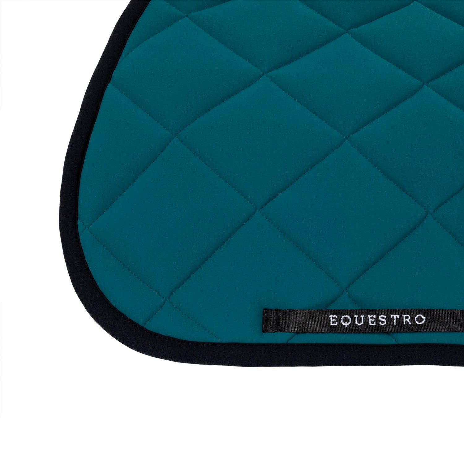 Jumping saddle pad with embroidered logo black line edition