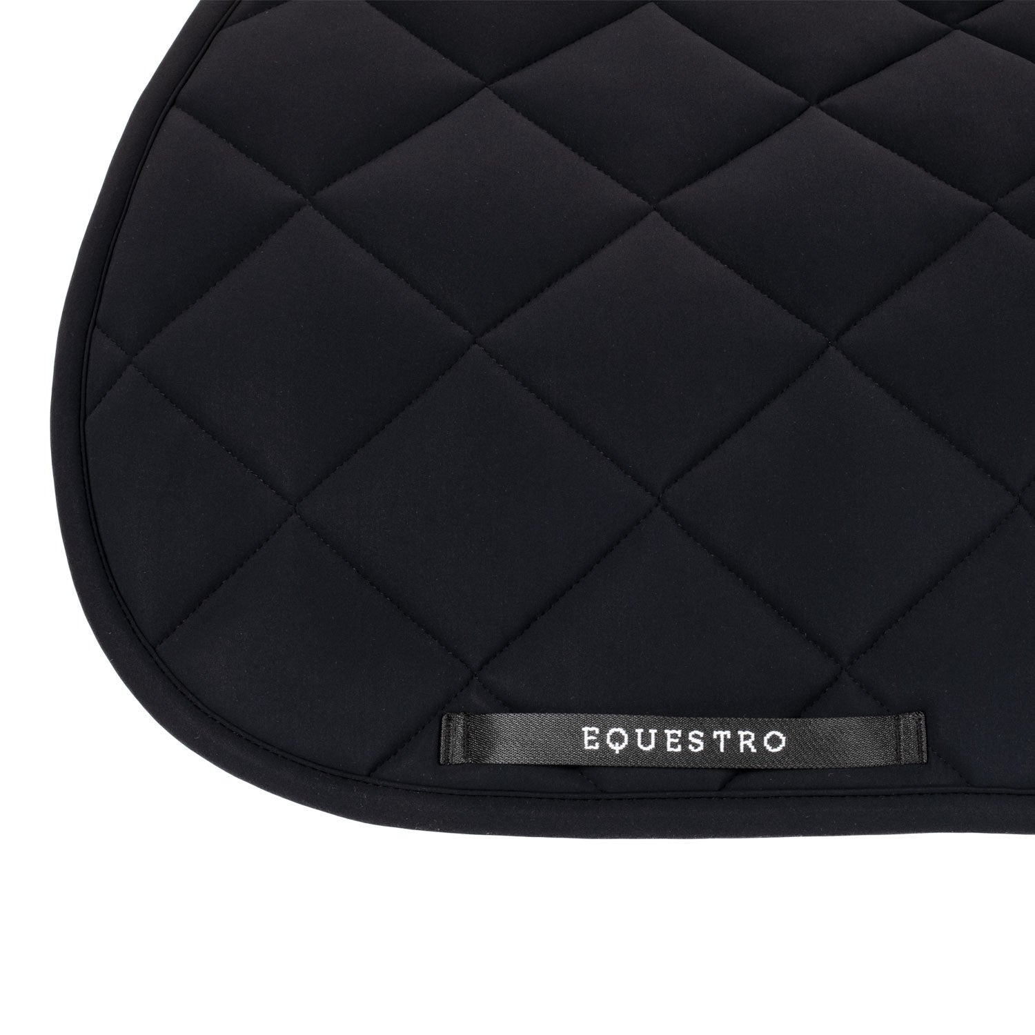 Jumping saddle pad with embroidered logo black line edition
