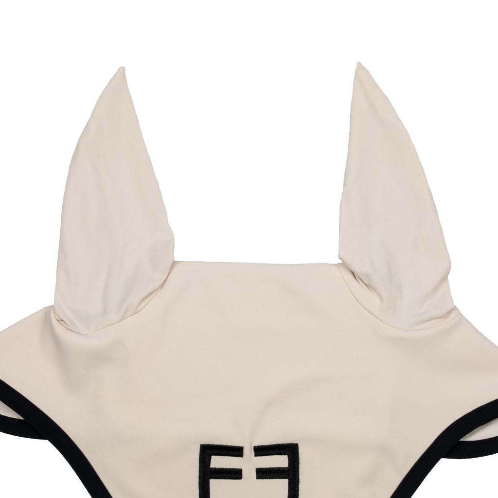Black line edition fly veil in stretch material