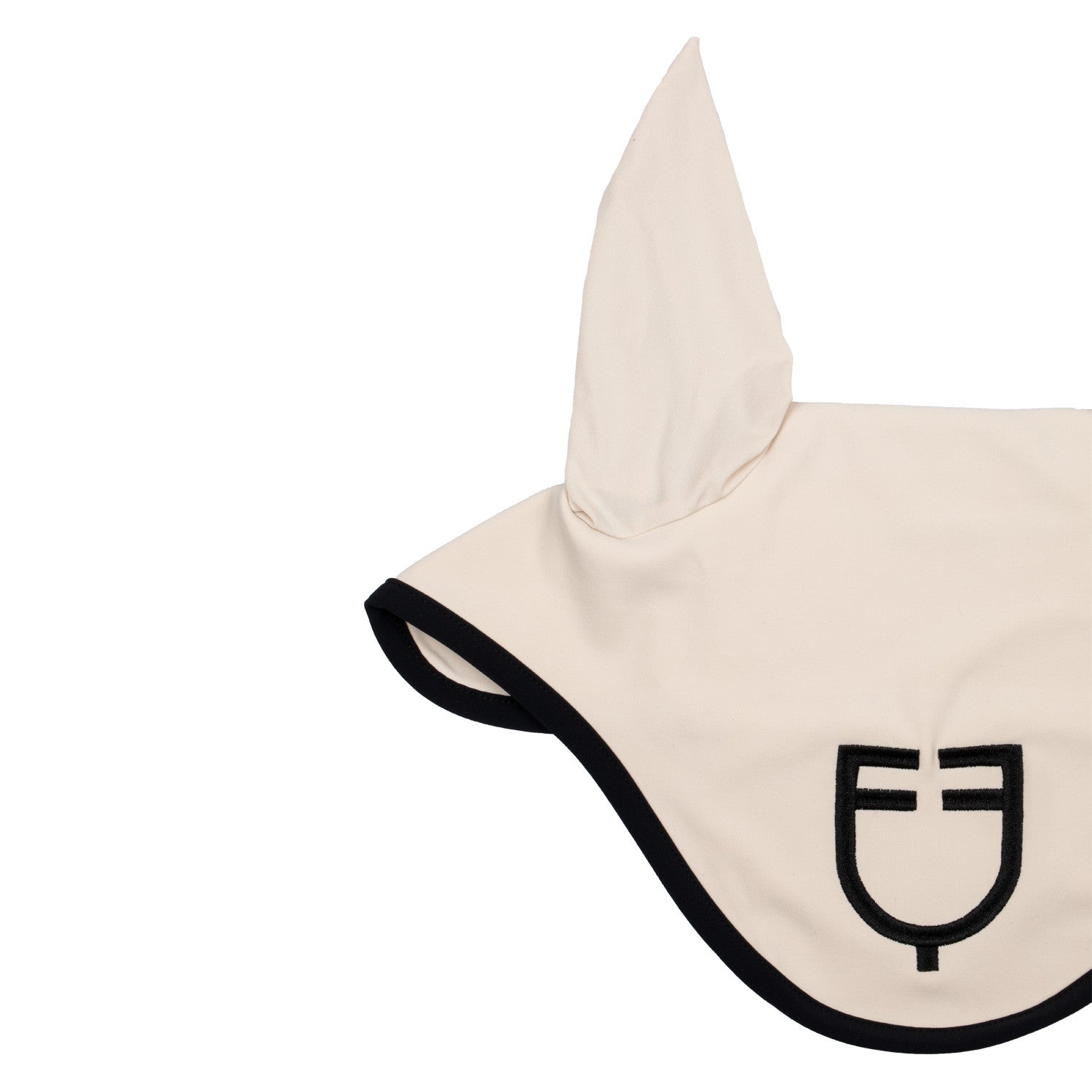 Black line edition fly veil in stretch material