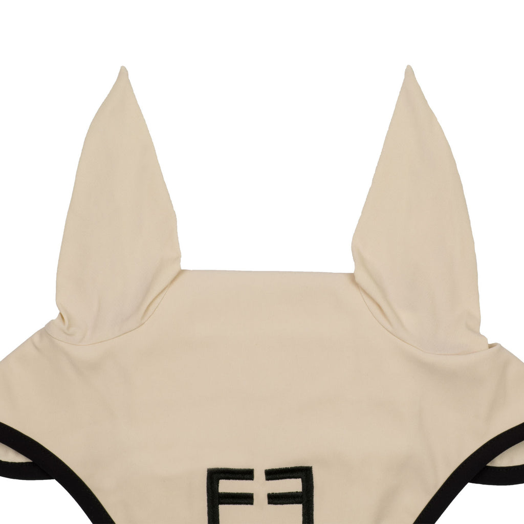 Black line edition fly veil in stretch material