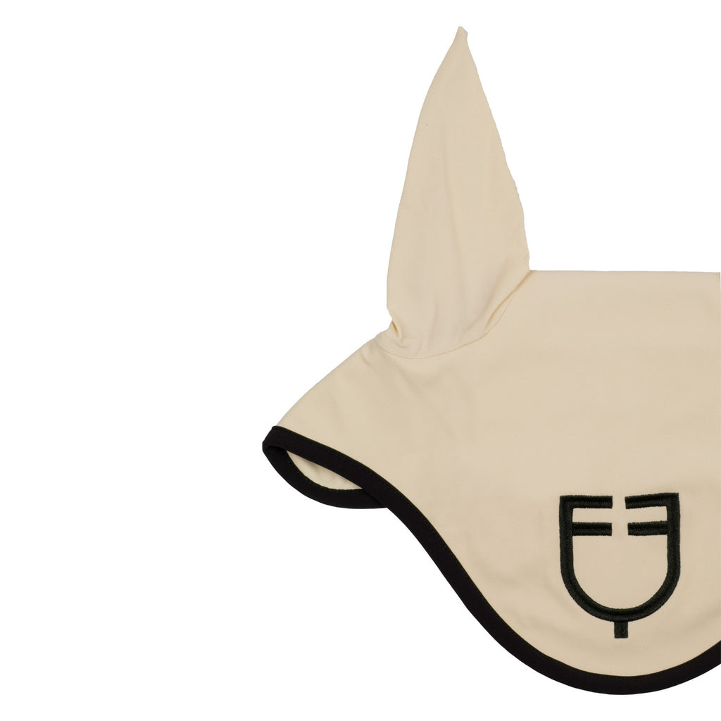 Black line edition fly veil in stretch material