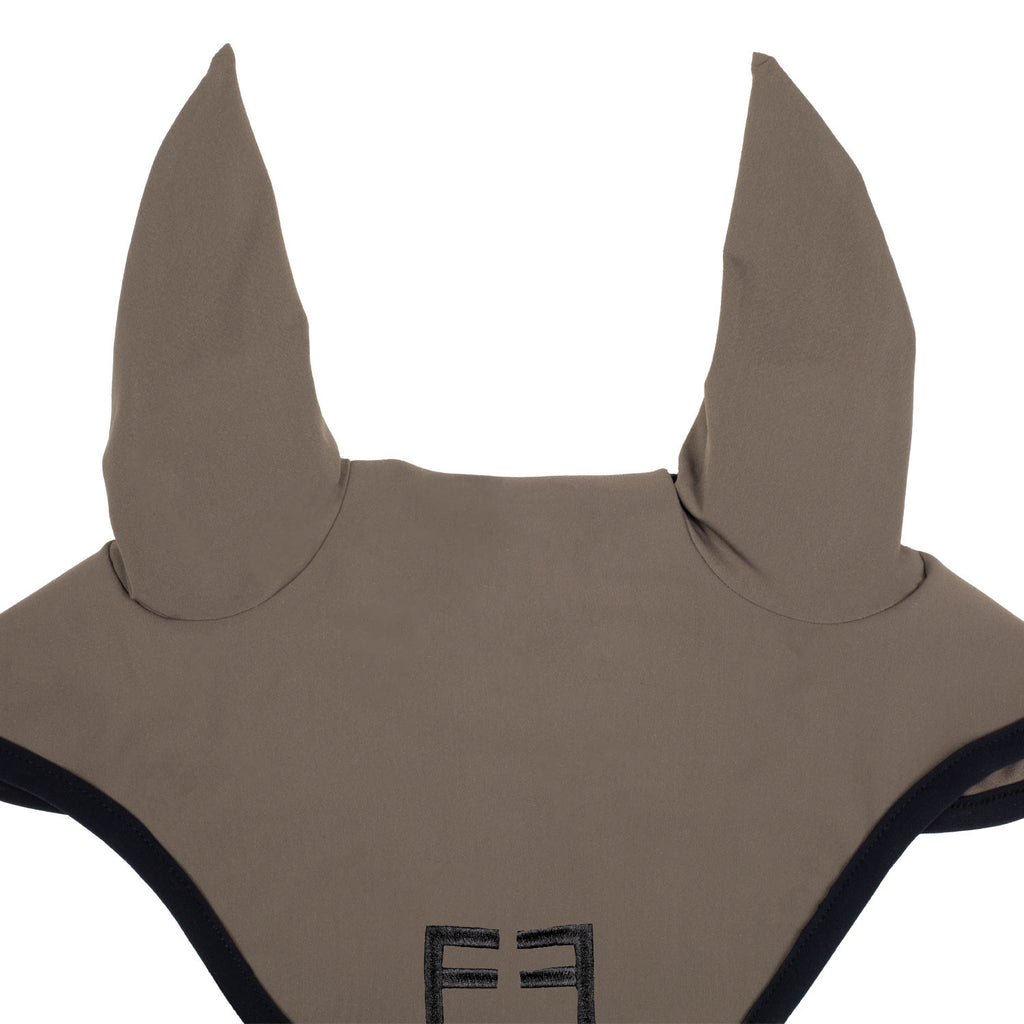 Black line edition fly veil in stretch material