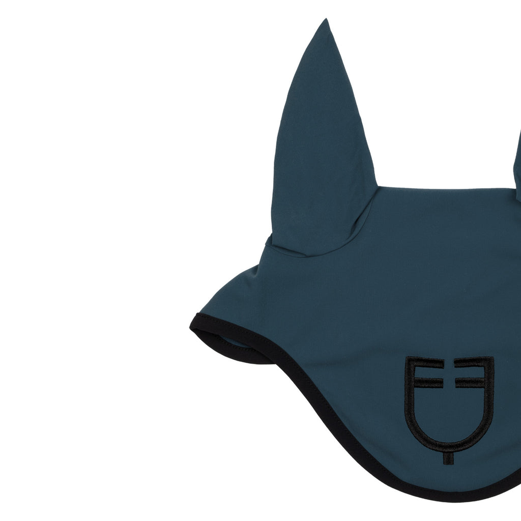 Black line edition fly veil in stretch material