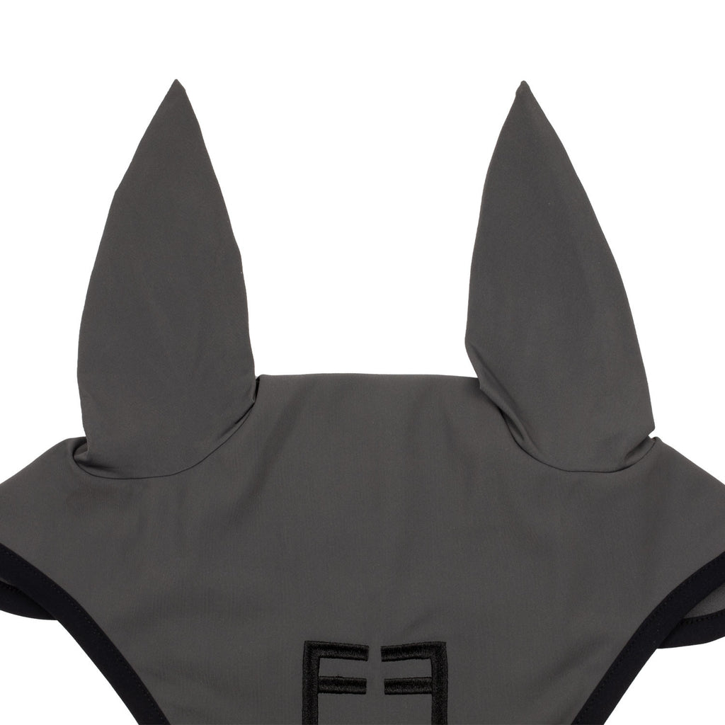 Black line edition fly veil in stretch material