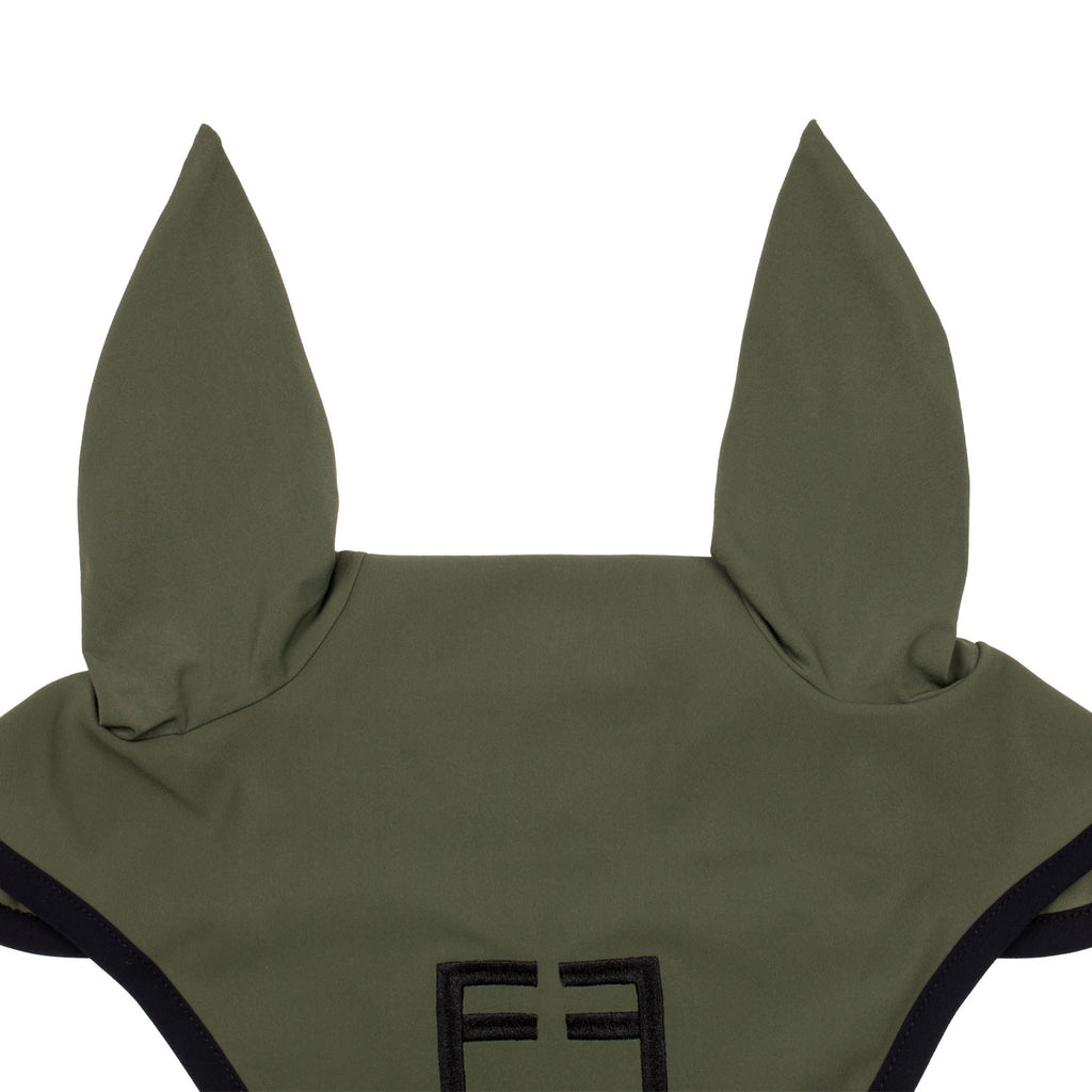Black line edition fly veil in stretch material