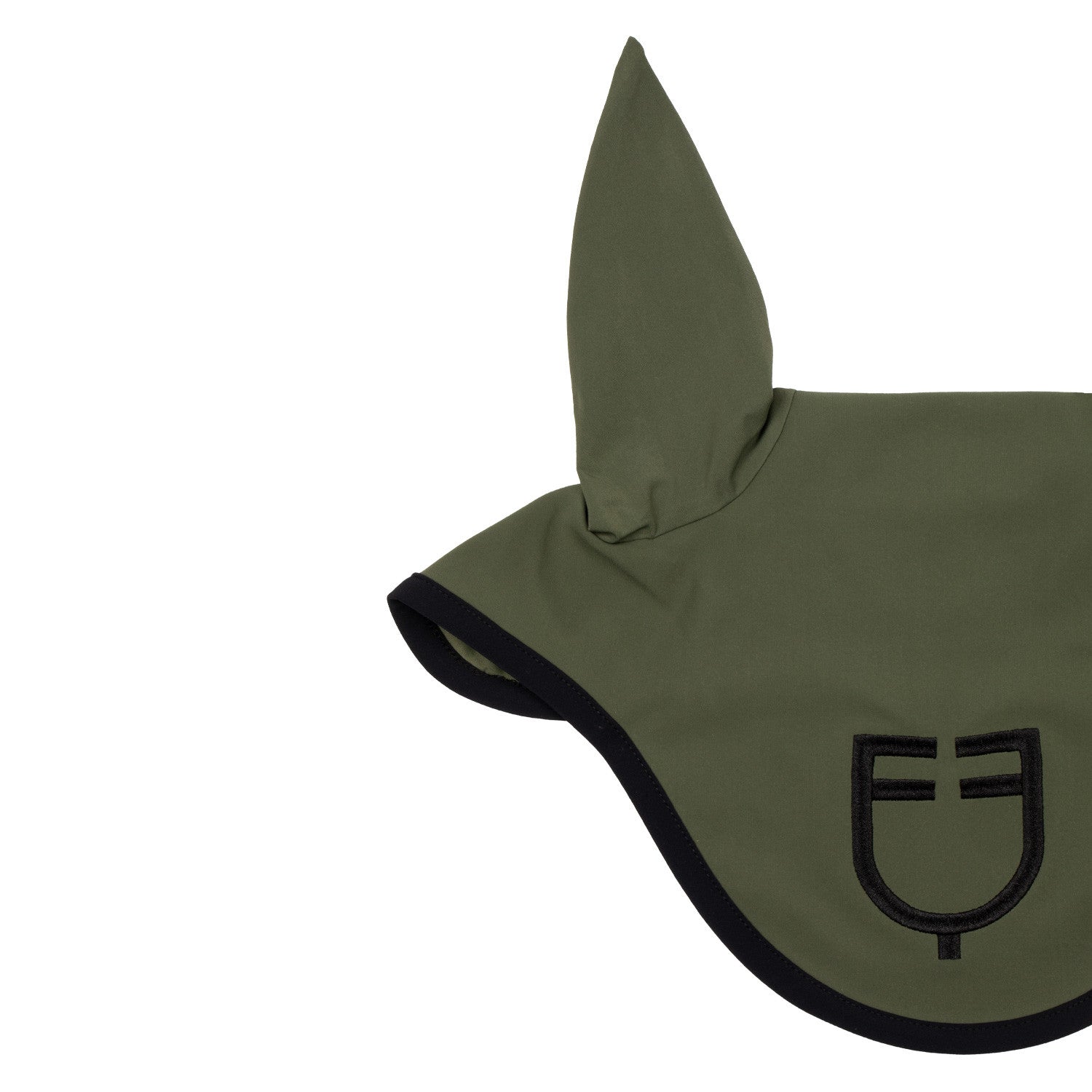 Black line edition fly veil in stretch material