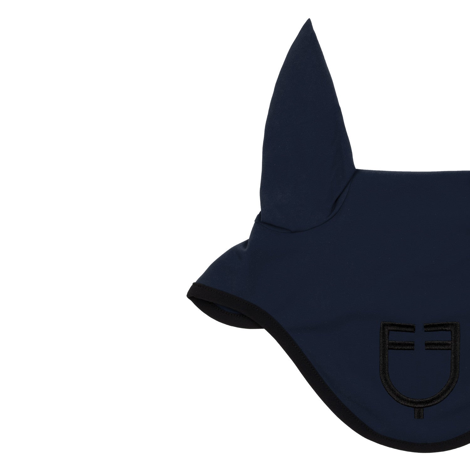 Black line edition fly veil in stretch material