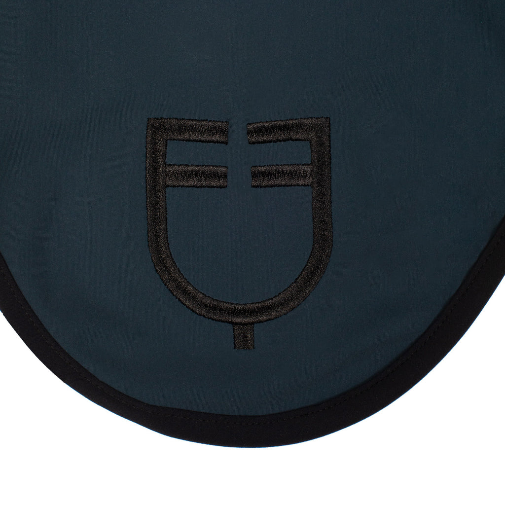 Black line edition fly veil in stretch material