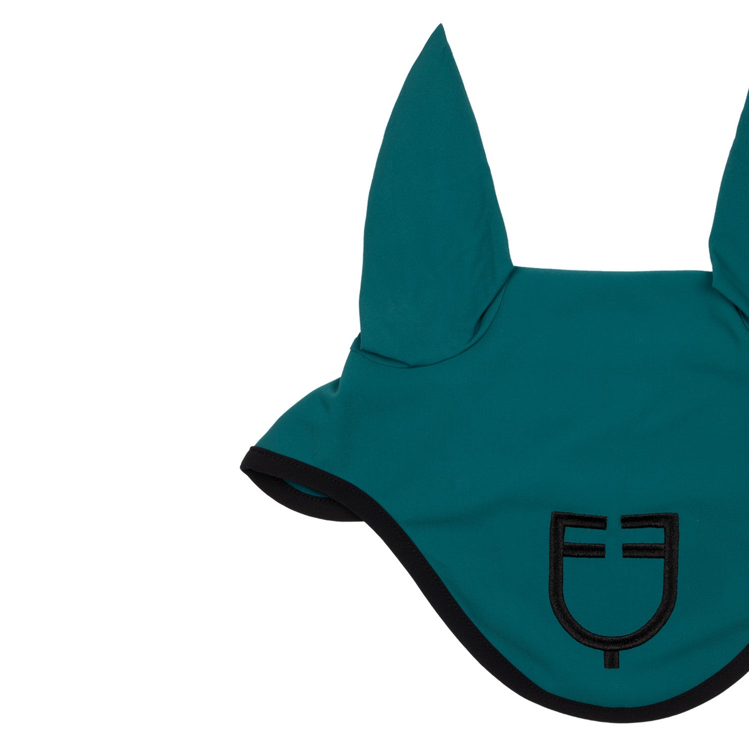 Black line edition fly veil in stretch material