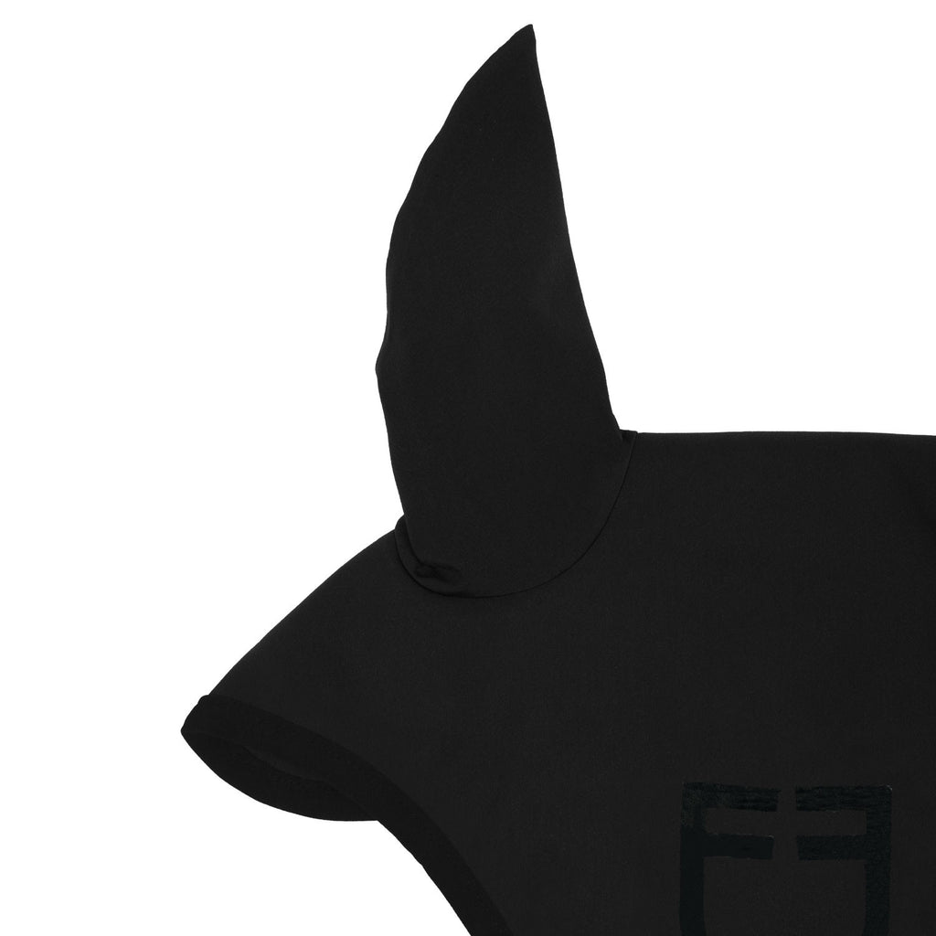 Black line edition fly veil in stretch material