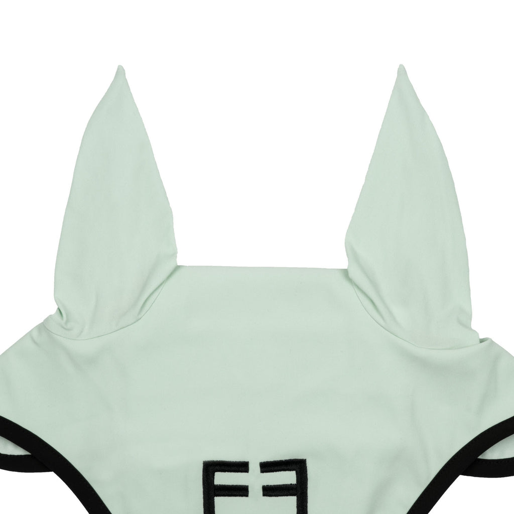 Black line edition fly veil in stretch material