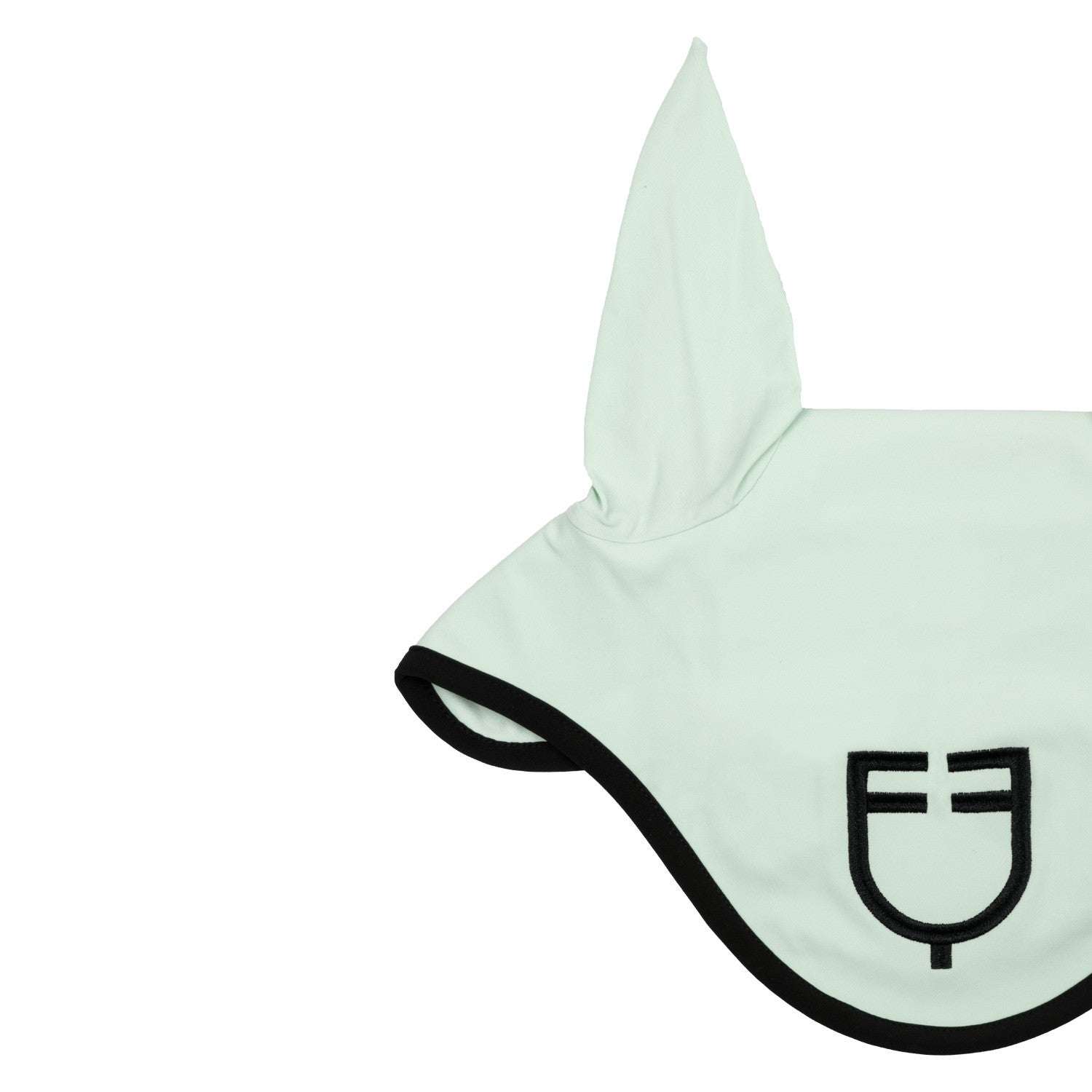 Black line edition fly veil in stretch material