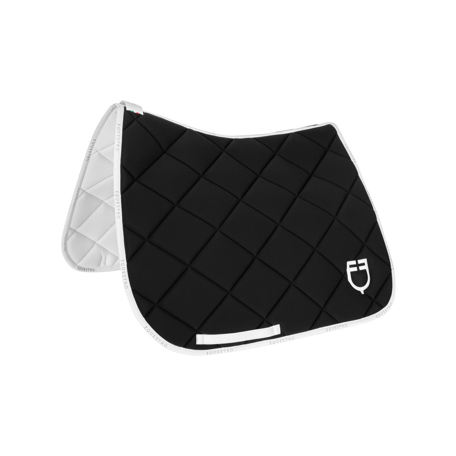 Equestro Dressage saddle pad technical fabric with logo