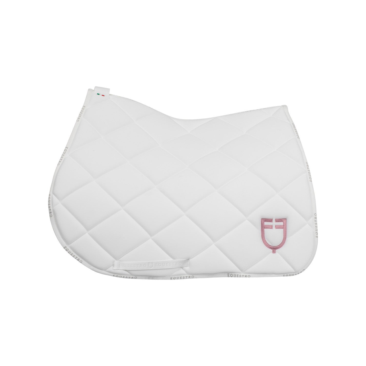 Jumping saddle pad with multicolor logo