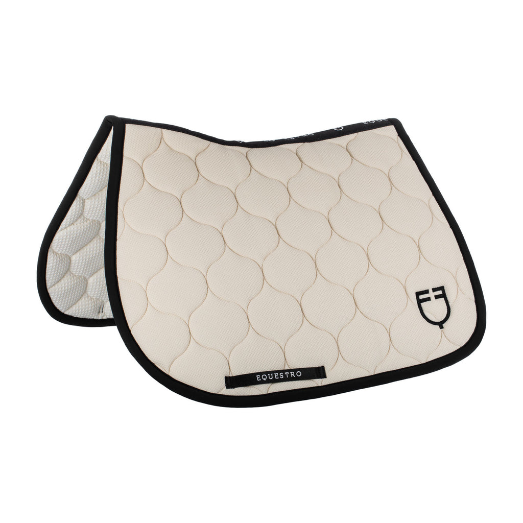 Logo mesh fabric jump saddle pad