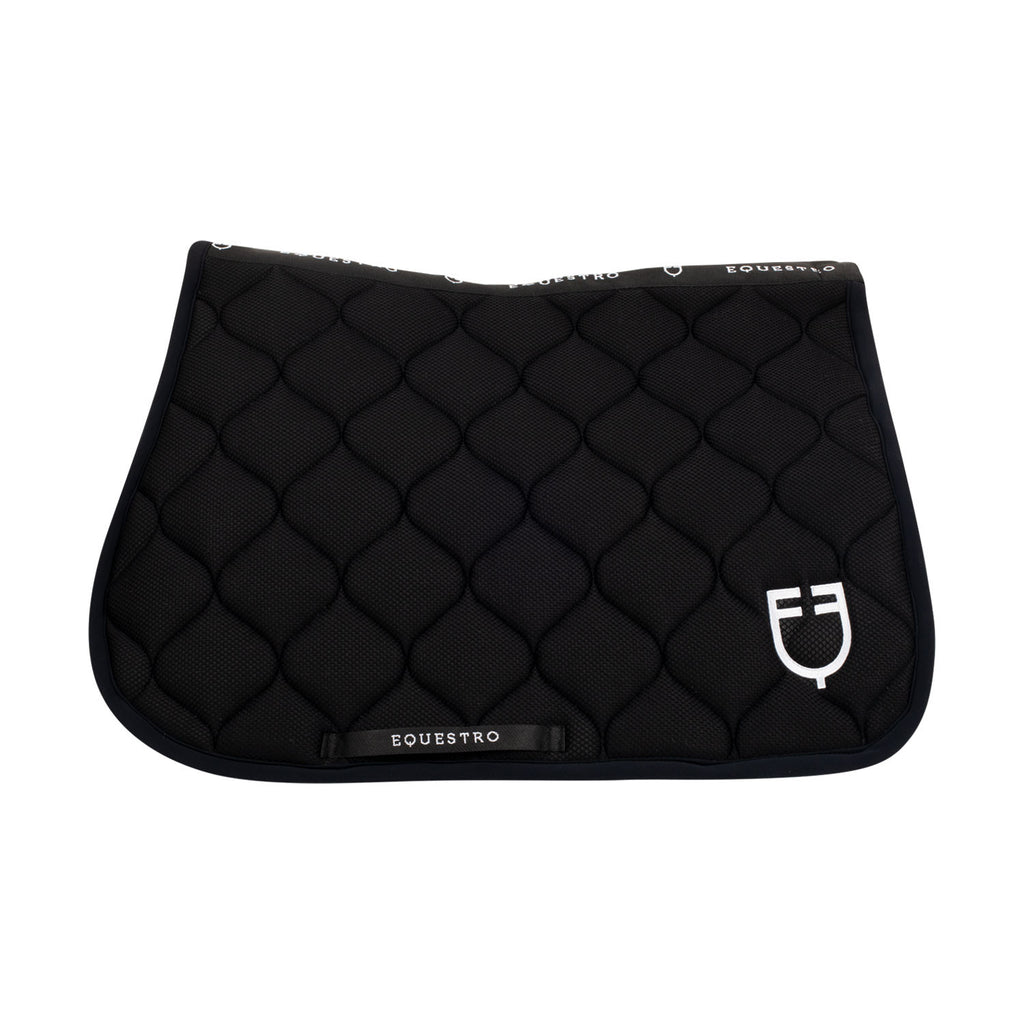 Logo mesh fabric jump saddle pad